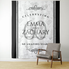 Elegant 60. Diamond Wedding Jubiläum Wandteppich