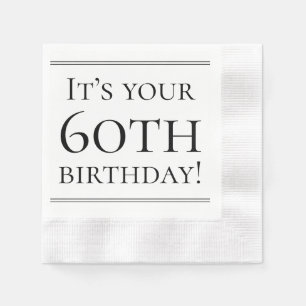 Elegant 60. Geburtstagspapier Napkins Serviette