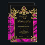 Elegant 60. Geburtstagsparty Silk Rich Pink Gold Einladung<br><div class="desc">Elegante 60. Geburtstagsparty Silk Rich Pink Gold Diamond Bilder Geburtstagsparty . Du kannst das Alter ändern! Passen Sie Ihre persönlichen Daten an.</div>