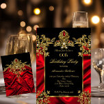 Elegant 60. Geburtstagsparty Silk Ruby Red Gold 2 Einladung<br><div class="desc">Elegante 60. Geburtstagsparty Silk Ruby Red Gold Diamond Bilder Geburtstagsparty . Du kannst das Alter ändern! Passen Sie Ihre persönlichen Daten an.</div>
