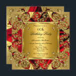 Elegant 60. Geburtstagsparty Silk Ruby Red Gold Einladung<br><div class="desc">Elegante 60. Geburtstagsparty Silk Ruby Red Gold Diamond Bilder Geburtstagsparty . Du kannst das Alter ändern! Passen Sie Ihre persönlichen Daten an.</div>