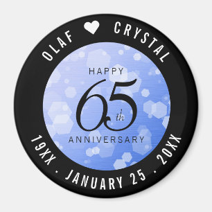 Elegant 65. Blue Sapphire Hochzeit Magnet