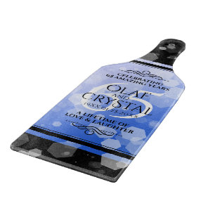 Elegant 65. Blue Sapphire Hochzeitstag Schneidebrett