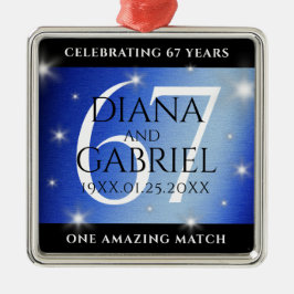 Elegant 67. Star Sapphire Hochzeit Jahrestag Ornament Aus Metall
