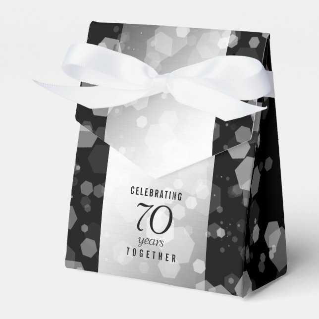 Elegant 70. Platinum Hochzeitstag Geschenkschachtel (Vorderseite)