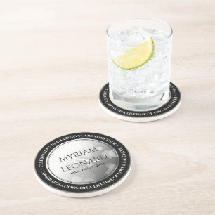 Elegant 70. Platinum Hochzeitstag Getränkeuntersetzer
