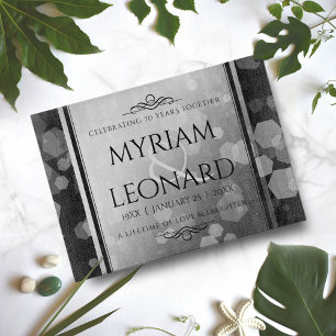 Elegant 70. Platinum Hochzeitstag Schneidebrett