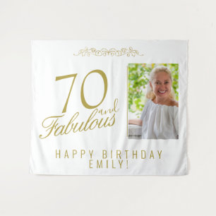 Elegant 70 und prächtige Foto Hintergrund Wandteppich