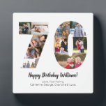 Elegant 70-Zahlen Foto Collage Custom Gruß Fotoplatte<br><div class="desc">Zeigen Sie Ihre Lieblingsbilder in einer Zahlensammlung! Ein perfektes Jubiläum oder Geburtstagsgeschenk für einen geliebten Menschen. Fotografie © Storytree Studios,  Stanford,  CA</div>
