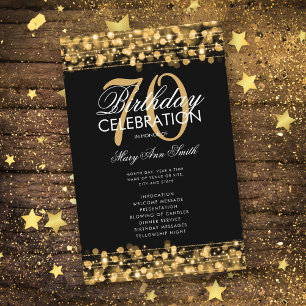 Élégant 70e anniversaire programme de fête Gold av