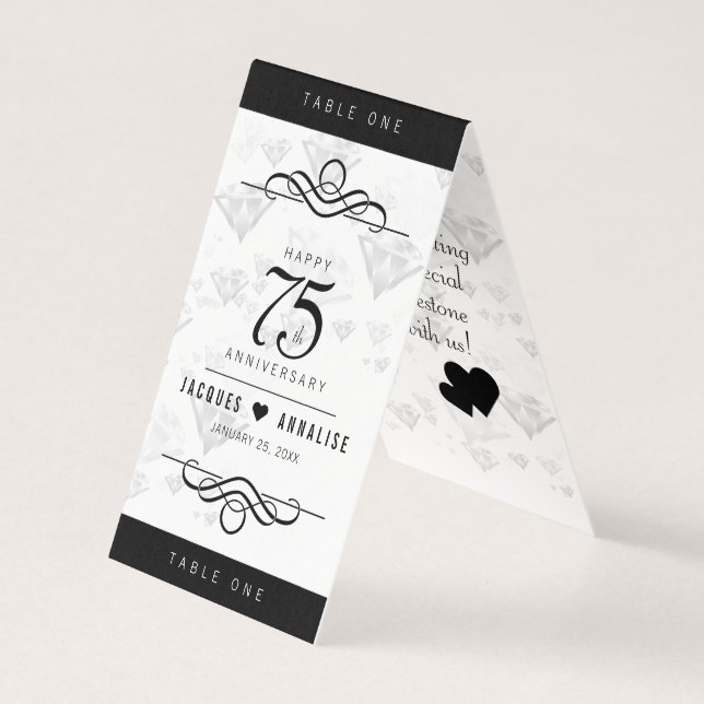 Elegant 75. Diamond Wedding Jubiläum (Vorderseite)