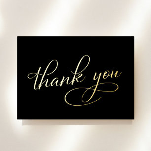 Elegant 75. Geburtstag Black Foil Danke Karte