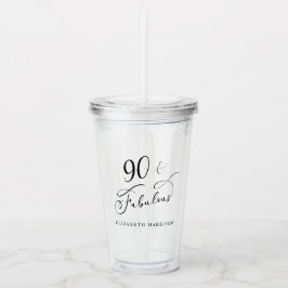 Elegant 90. Geburtstag Acryltrinkbecher