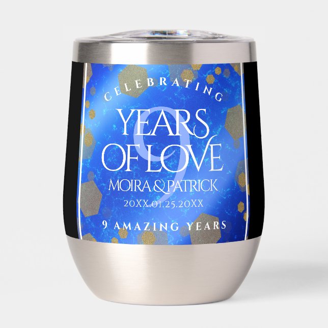 Élégant 9e anniversaire Mariage Lapis Lazuli (Avant)