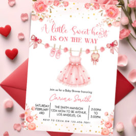 Elegant a Little Sweetheart Baby Shower Einladung
