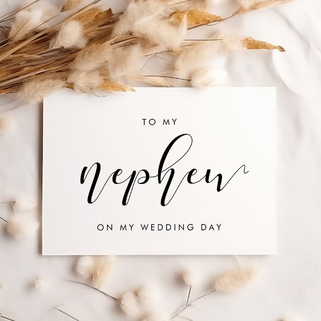 Elégant à mon neveu sur ma carte de jour de mariag (Créateur téléchargé)