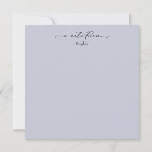 Elegant "A Note From" Simple Card Dusty Blue Mitteilungskarte