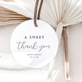 Elegant A Sweet Danke Gastgeschenk Hochzeit Geschenkanhänger