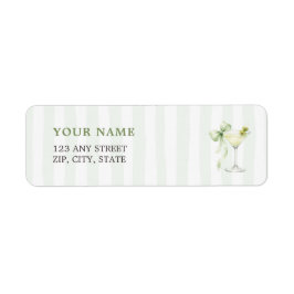 Elegant A Tini One Baby Shower Return Address