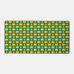 Elegant abstrakt golden und grün schreibtischunterlage