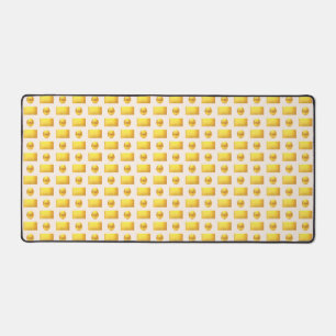 Elegant abstrakt golden und hell beige schreibtischunterlage