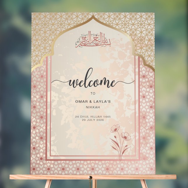 Élégant accueil personnalisé Nikkah (Neutre)