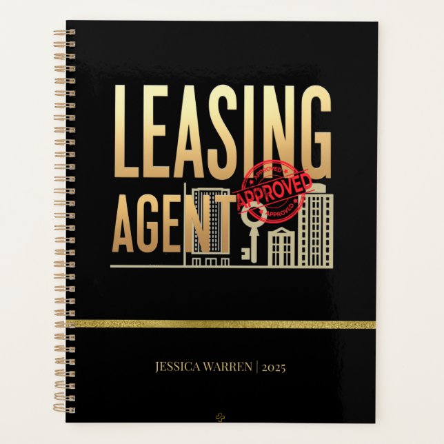 Élégant agent de location Black Gold - Personnalis (Devant)