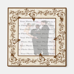 Élégant aimant Carré papillon