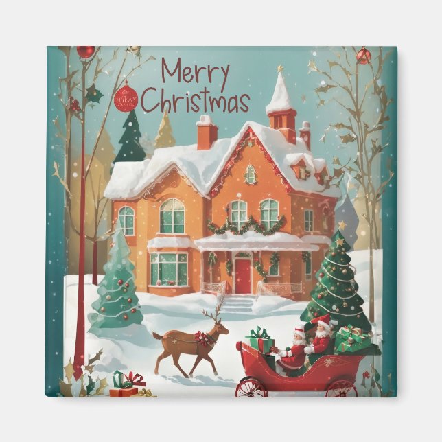 Élégant aimant Joyeux Noël (Devant)