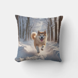 Elegant Akita Throw Pillow Kissen