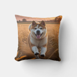 Elegant Akita Throw Pillow Kissen
