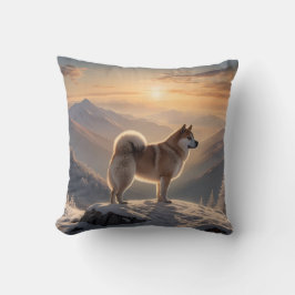 Elegant Akita Throw Pillow Kissen