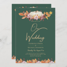 ELEGANT All-in-1 Herbst Pumpkin Green Gold Wedding