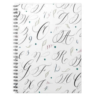 Élégant Alphabet de calligraphie Livre de notes sp