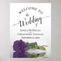 Elegant Amethyst Lila Rose Chic Wedding Willkommen