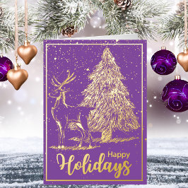 Elegant Amethyst Rentier und Tree Weihnachten