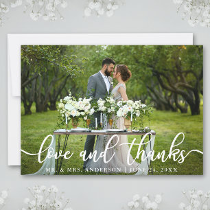 Élégant Amour et Merci Moderne   Photo Mariage