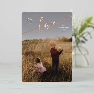 Élégant "Amour" Valentines Jour Carte photo