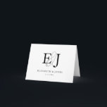 Elegant Ampersand Couple Monogram Initial Wedding Dankeskarte<br><div class="desc">Elegante Ampersand Couple Monogram Initial Wedding Dankeschön Karte</div>