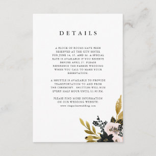 Elegant Ampersand   Details zu Gold und Blush Begleitkarte