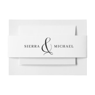 Elegant Ampersand | Personalisierte klassische Hoc Einladungsbanderole