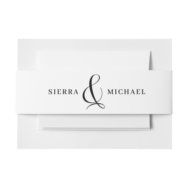 Elegant Ampersand | Personalisierte klassische Hoc Einladungsbanderole (Vorderseite Beispiel)