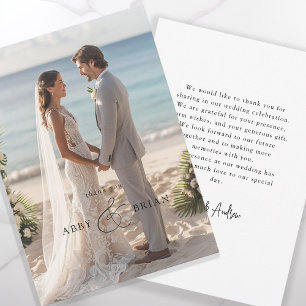 Elegant, Ampersand, Script-Schriftart, 1 Foto Dankeskarte