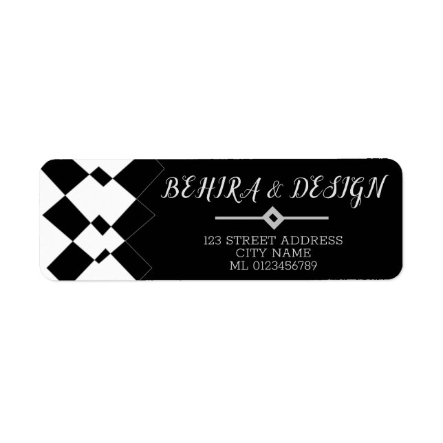 Elegant and chic black and white geometric pattern (Vorne)