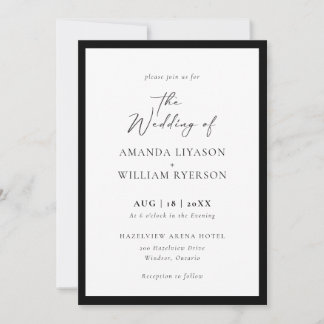 Elegant and Modern Formal Wedding Invitation Einladung