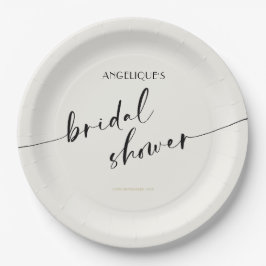 Elegant and Simple - Minimalist Bridal Shower Pappteller