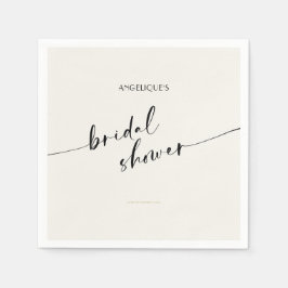 Elegant and Simple - Minimalist Bridal Shower Serviette