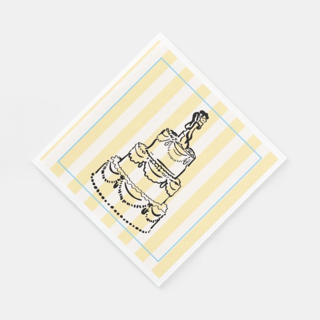Elegant and Whimsical Pastel Stripes  Serviette (Ecke)