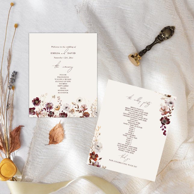 Elegant Anemone Burgundy Wedding (Von Creator hochgeladen)