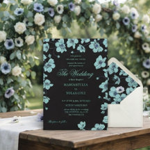 Elegant Anemone Floral Wedding Invitation